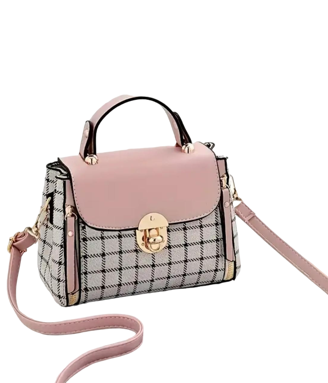 AR New York - Wholesale Crossbody Bag - Women's - 7372 - Plaid Patterned Crossbody Handbag1