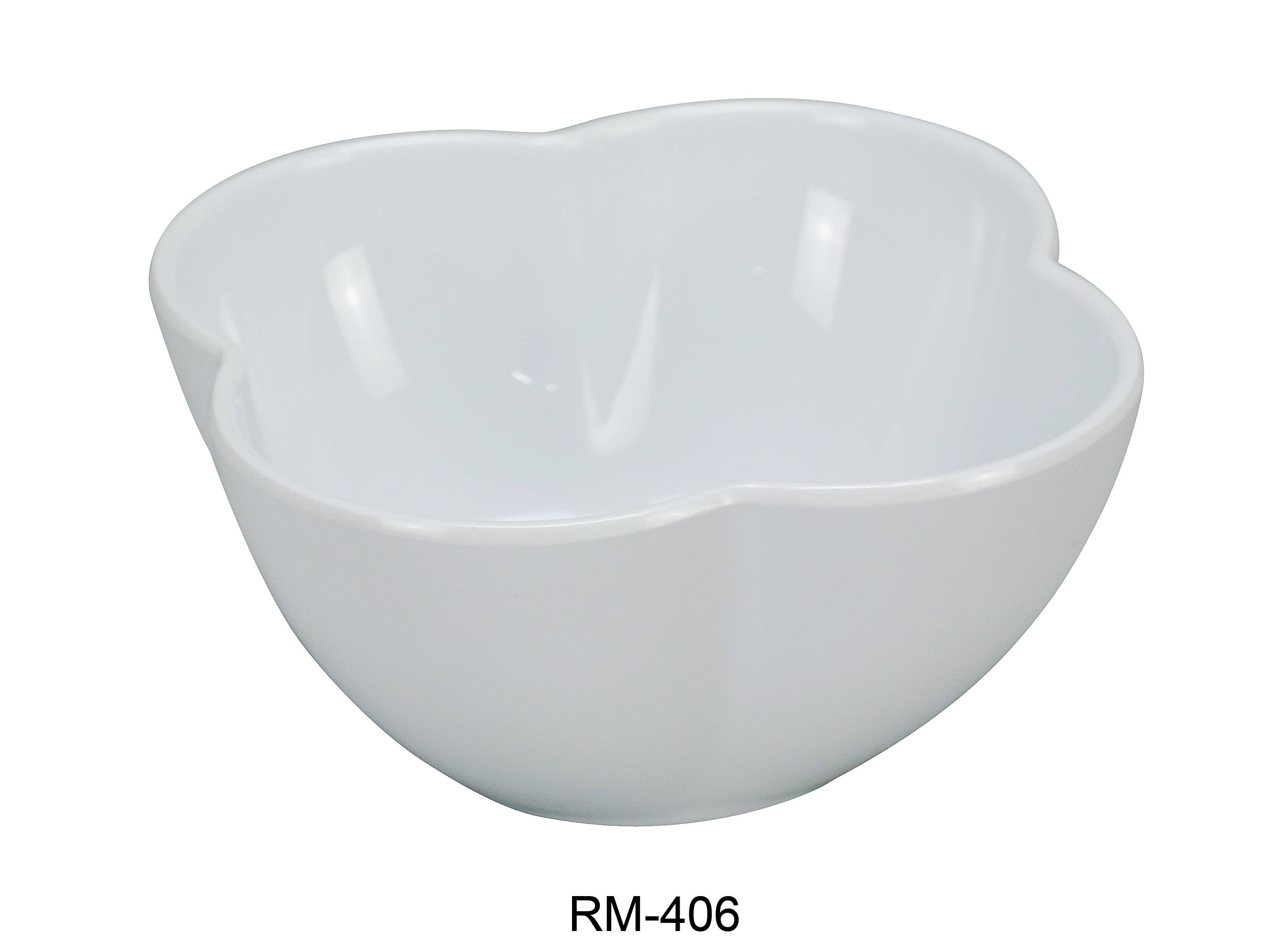 Yanco - Wholesale Bowl - 6" X 2 3/4"H SALAD BOWL 16 OZ, QUATREFOIL SHAPE0