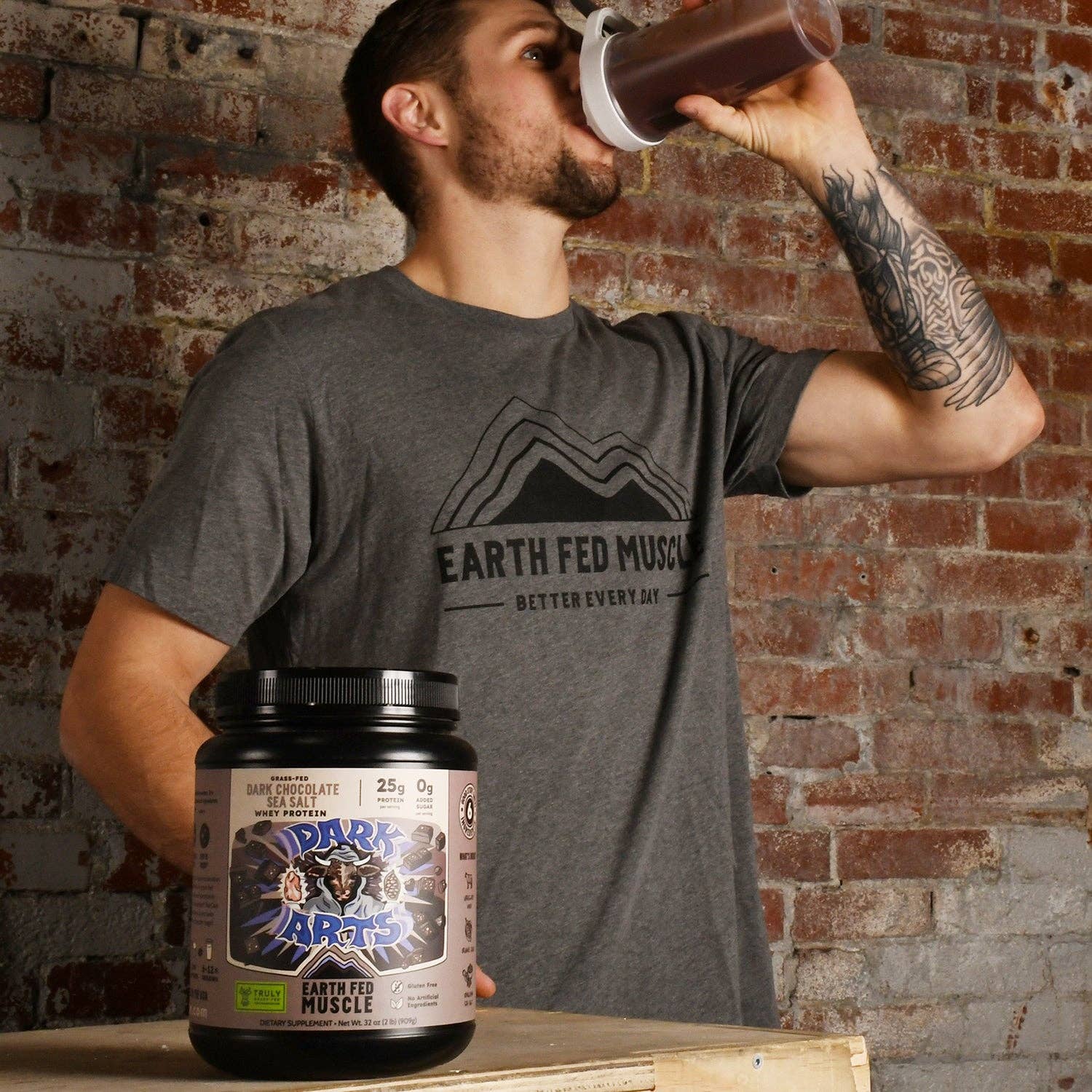 Earth Fed Muscle - Wholesale Protein/Superfood Powder - Dark Arts Salted Chocolate Grass-Fed Whey Protein8