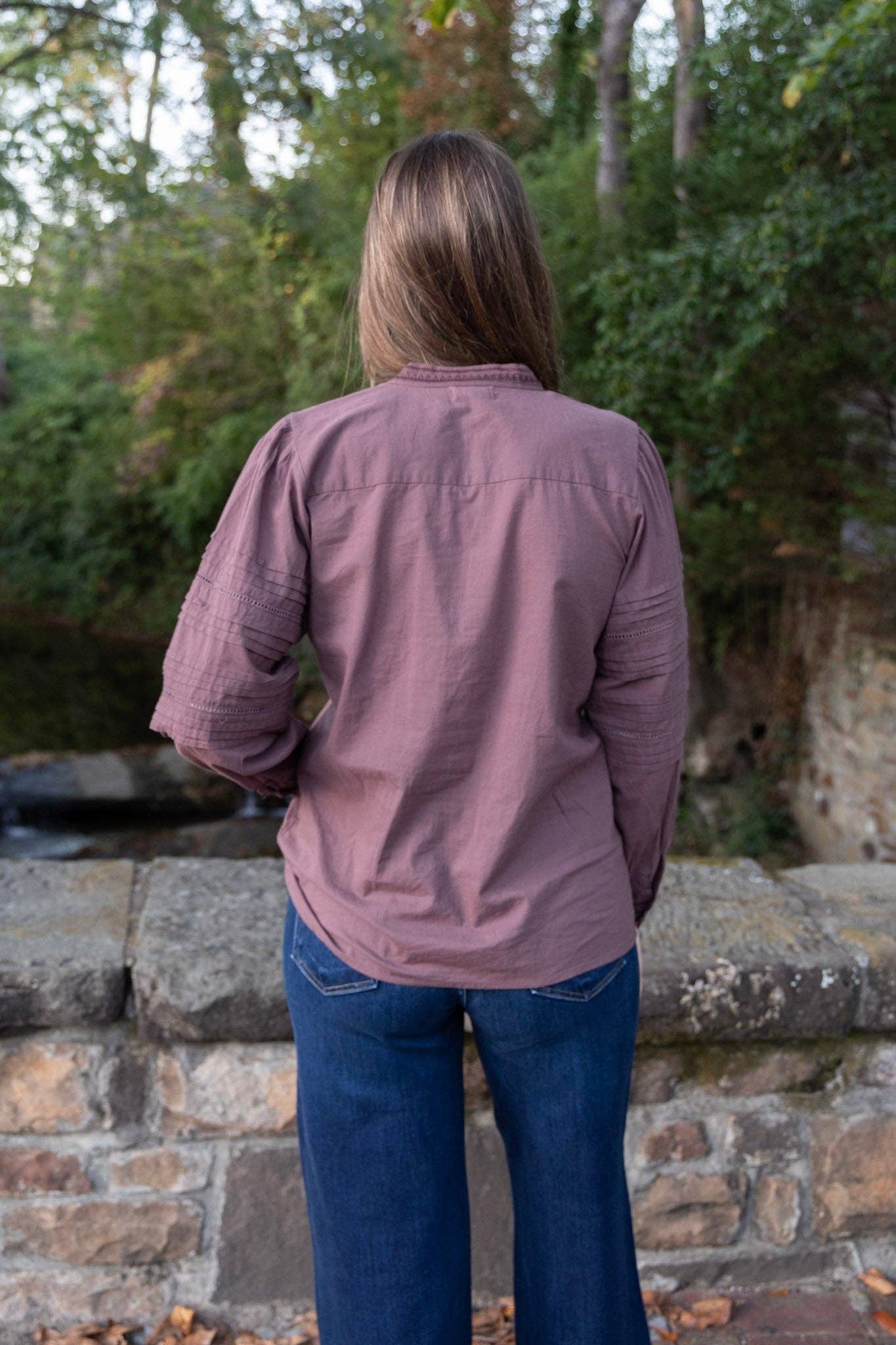 Ex Voto - Wholesale Button Down Shirt - Women's - Olivia Blouse in Plum by ExVoto7