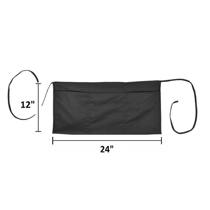 Dalix - Wholesale Apron - DALIX 24" Large Aprons Bartender Money Kitchen 3 Pockets