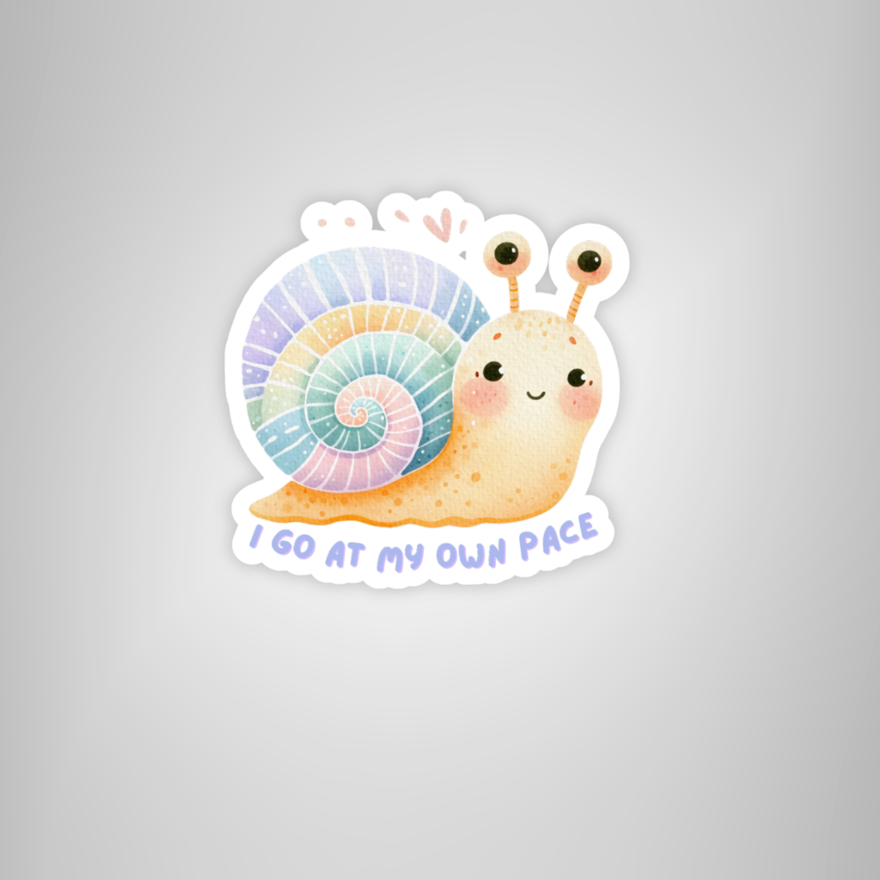 Coyote Color – wholesale Sticker – Cute Snail Sticker "I Go At My Own Pace" Decal1