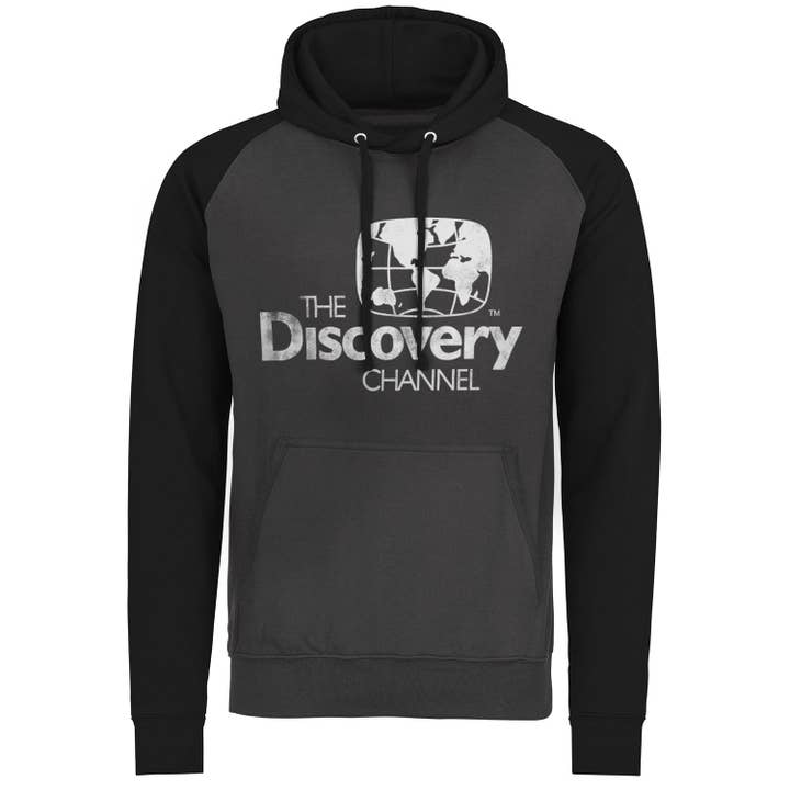 Discovery Channel Distressed Logo Baseball Hoodie for wholesale by Hybris Production AB