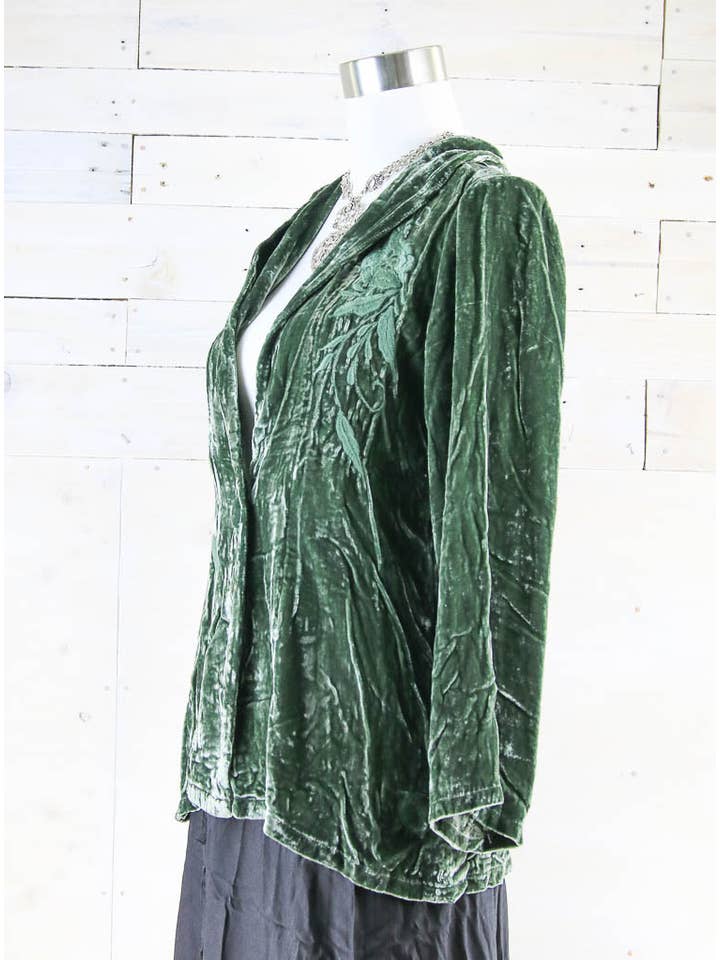 TABOO FASHION - Wholesale Jacket – Women's - Bree Long Silk Velvet Embroidered Jacket2