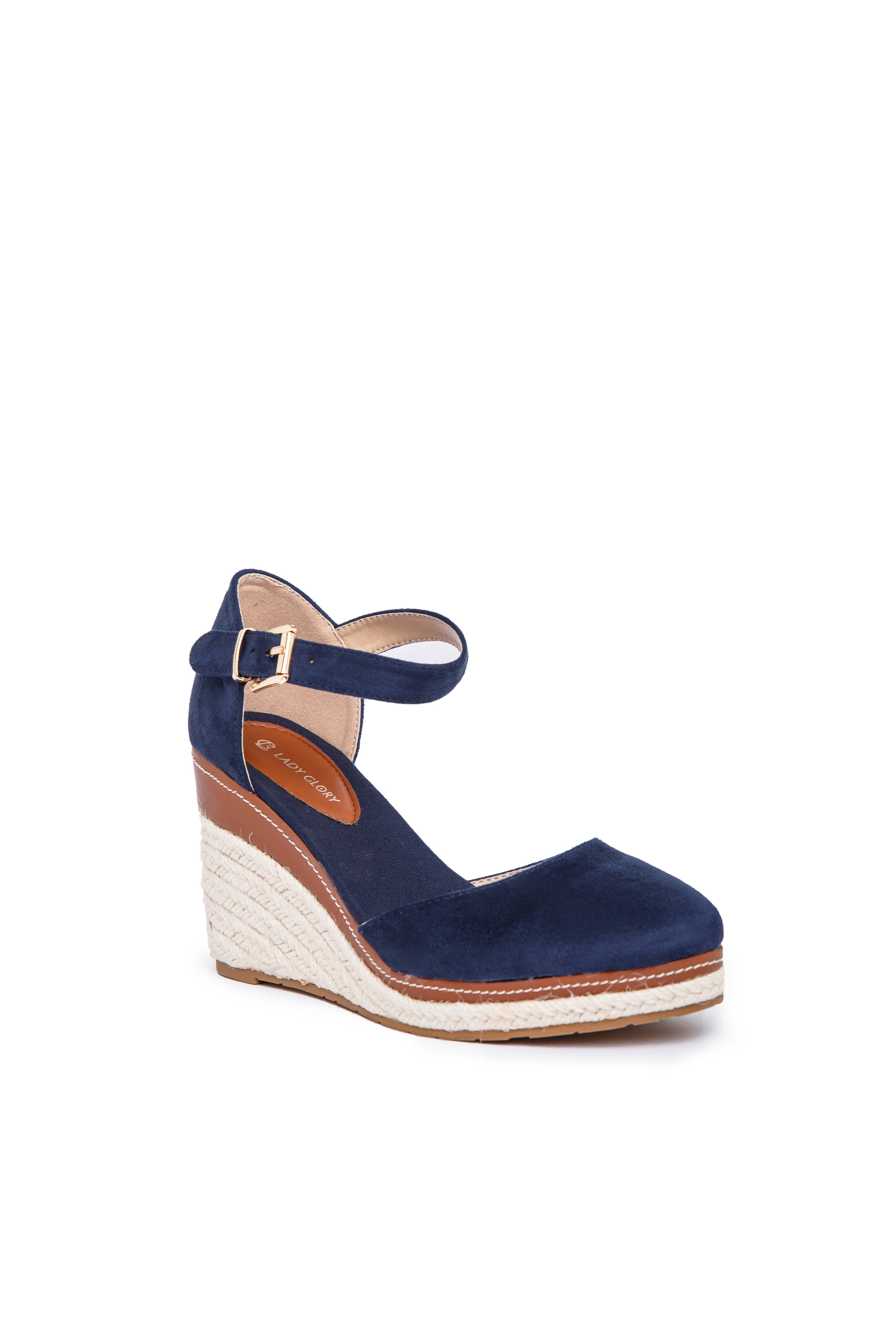 LADY GLORY - Wholesale Wedges - Women's - Wedge espadrille sandals in suede25