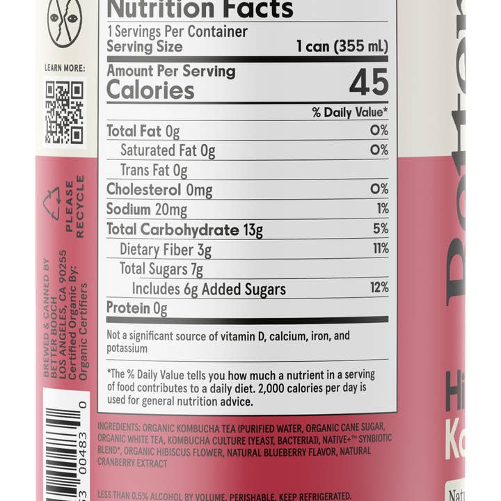 Better Booch - Wholesale Kombucha - Hibiscus Healer (12oz Can - 12 Pack)1