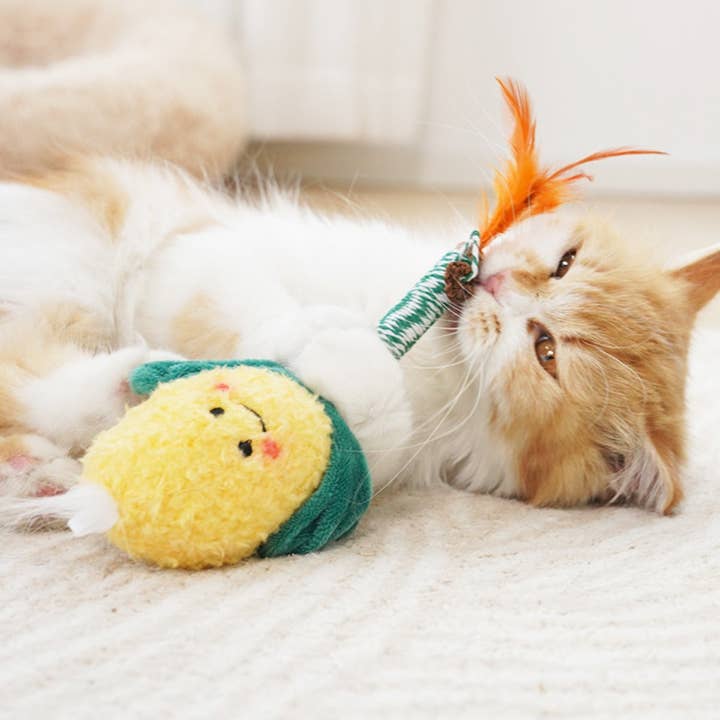 Cheerhunting - Wholesale Pet Toy - Cat - Moo – Plush Vegetable Cat Teaser Wand6