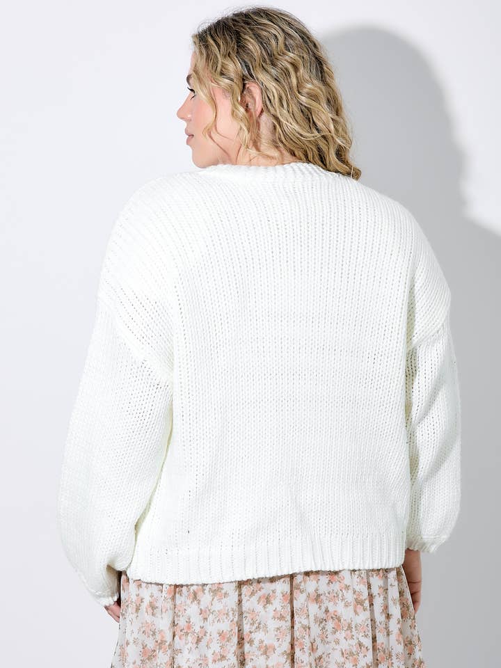 CRÈME (CONSEIL GRANDE TAILLE) GILET PULL CITRON 3D en vente sur Faire