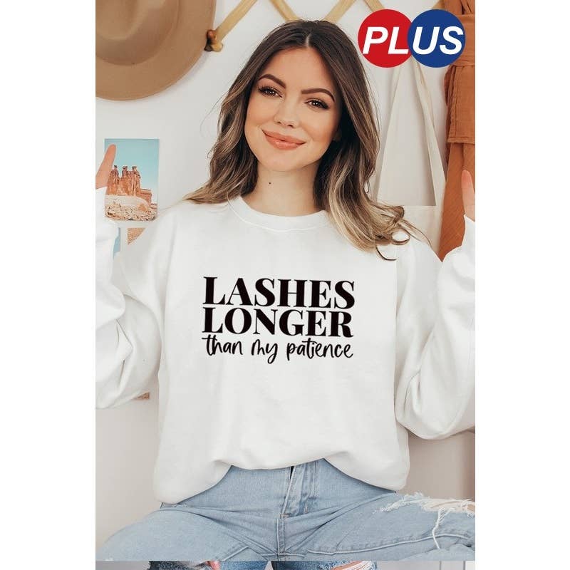 Clothing of America - Wholesale Graphic Sweatshirt - Women's - LASHES LONGER GRAPHIC SWEATSHIRT1