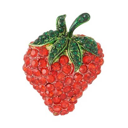 Brooch Strawberry for wholesale by Sansira Jewelry