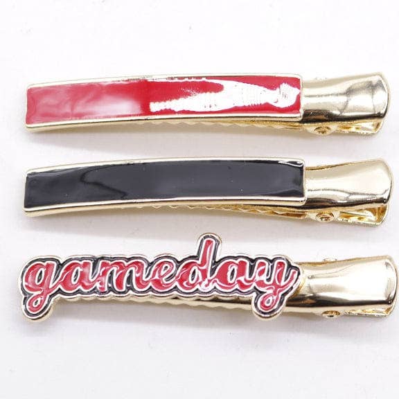 MiMi Wholesale - Wholesale Hair Accessories Set - Women's - KPIN1004 Game Day Collegiate 3 Piece Hairclip Set5