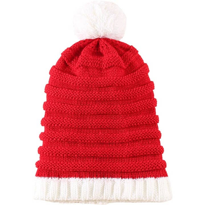 Sheer Trend - Wholesale Beanie - Women's - Contrast Color Warm Christmas Knit Hat Beanies2