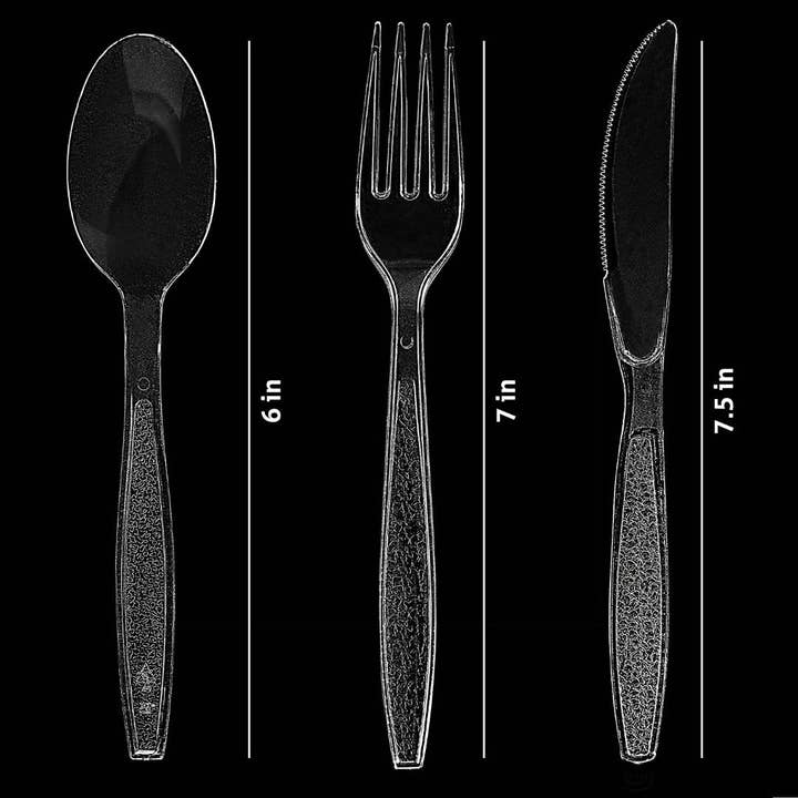 ESKAY Products - Wholesale Assorted Cutlery Set - Heavy Weight Plastic Silverware Combo Set