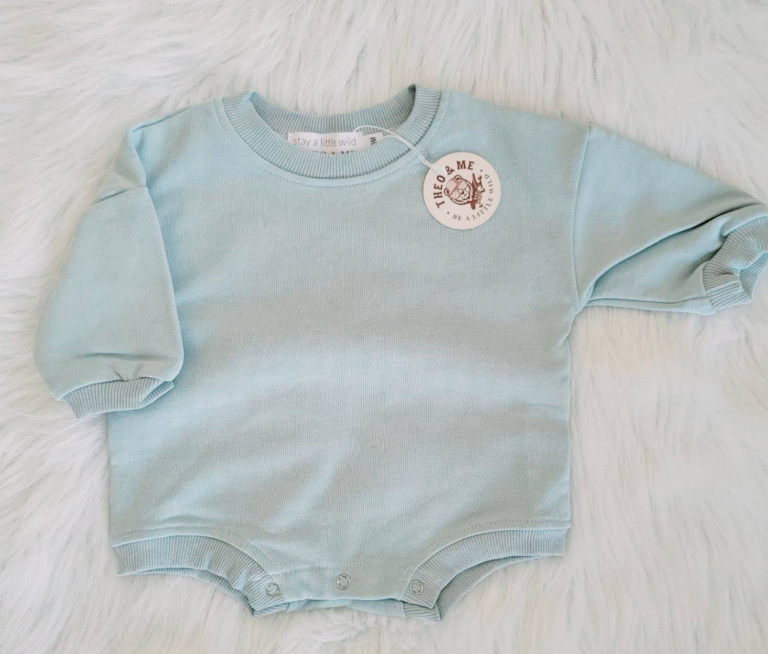 Rufflеѕ & Bоwtіеѕ - Affordable Boys & Girls Clothing - Wholesale Bodysuit (Non-Footed) - Baby - CLEARANCE - Blue Unisex Summer Bubble Romper  1