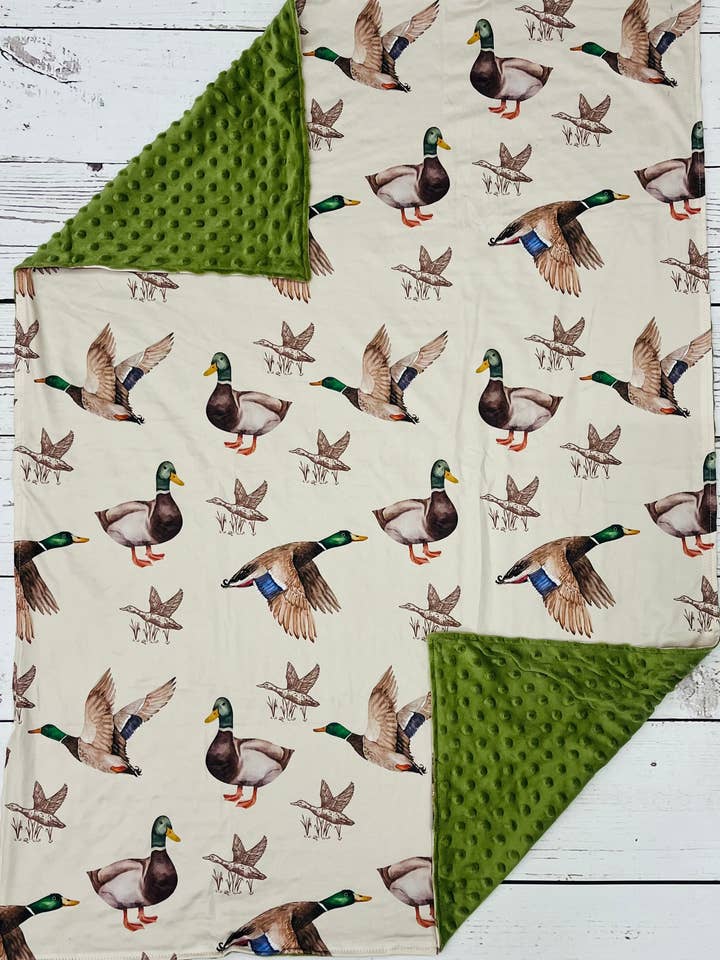 sassy kids palace - Wholesale Bedding Blanket - Kids & Baby - Baby Olive Minky Duck Blanket