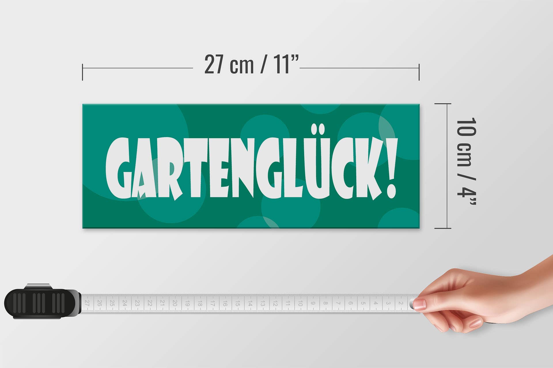 Femer - Wholesale Sign - Gartenglück 27 x 10 cm Garden Paradise Garden Wooden Sign3