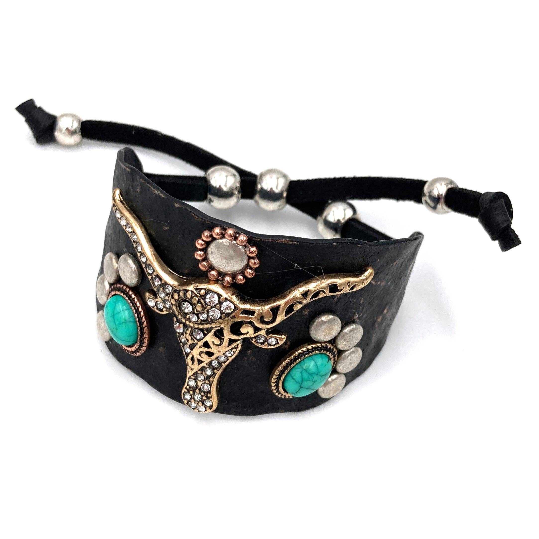 Lunar Deer - Wholesale Cuff Bracelet - Longhorn Turquoise Western Bracelet Cuff2