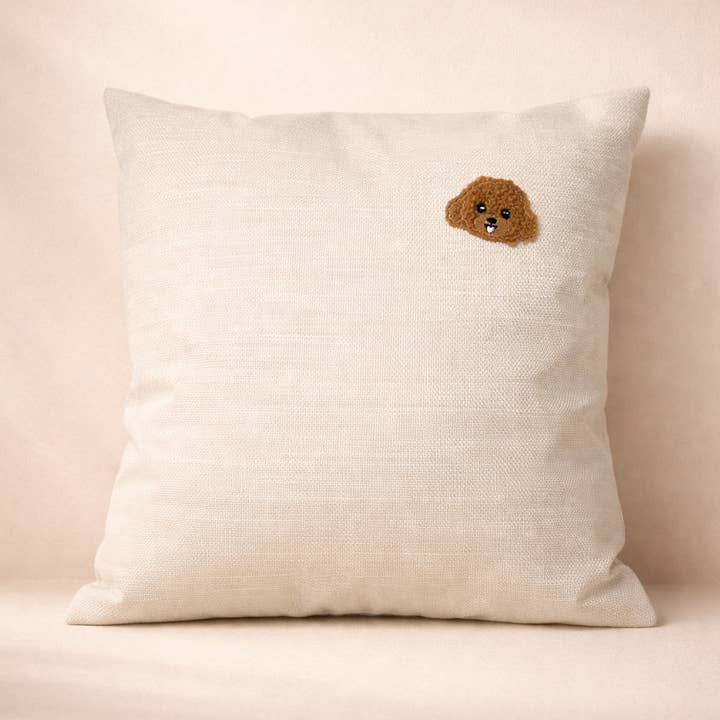 HOUSSE DE COUSSIN AVEC GOLDENDOODLE BRODÉ pour la vente par thealtruistic.life
