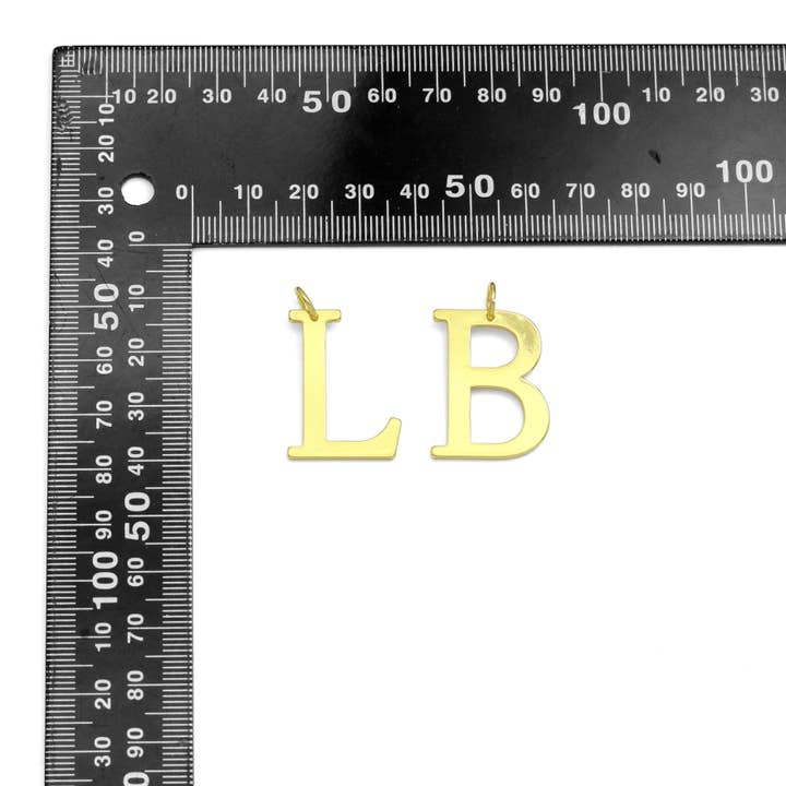 BestBeads&Beyond - Wholesale Individual charm/pendant - Large Plain Initial Alphabet Letter Charm, SKU#A2193