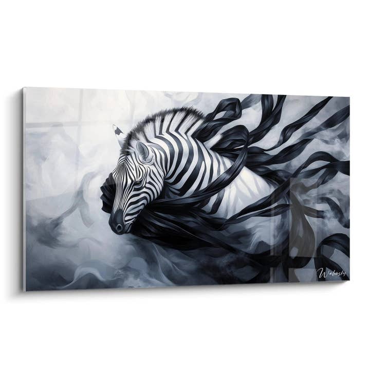 Black and White Burden Painting - Abstract Surrealism Edition for wholesale by Walensky