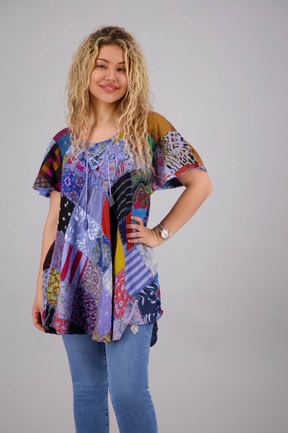 Assortiment Blouse bohème en patchwork PAT3267 en vente sur Faire10