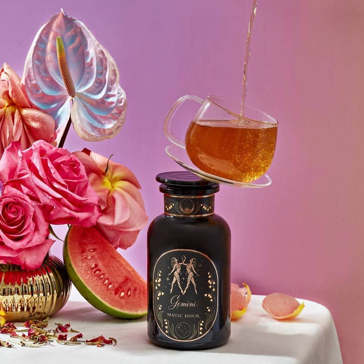 Magic Hour - Wholesale Loose Tea - Gemini: Watermelon-Rose-Mulberry Pomegranate Tea for Beauty,
