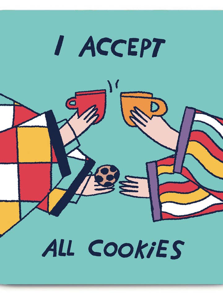 Cadeau Drôle - Dessous de Verre "Accepter Tous les Cookies" par Majasbok pour la vente par Brainbox Candy