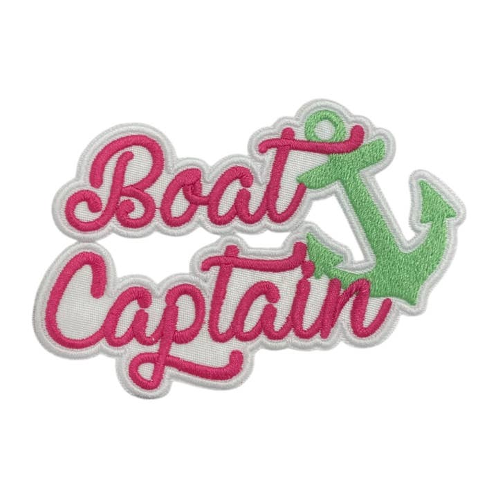 Boat Captain, Embroidered, Iron on Patch for wholesale by Wholesale Applique