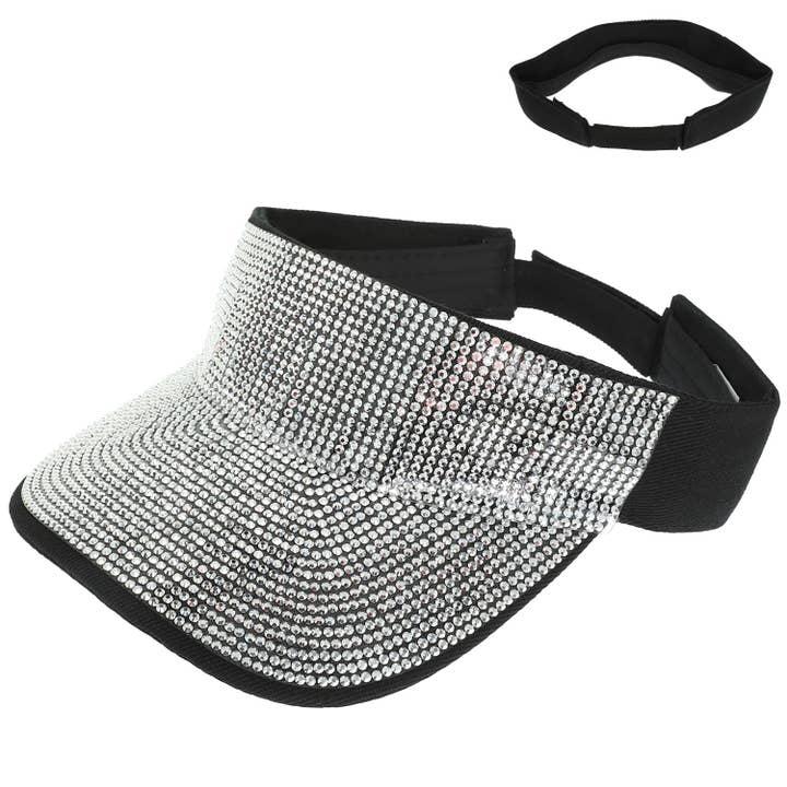 SP Sophia Collection - Wholesale Visor - Women's - Fashion Rhinestone Embellished Sun Visor Hat