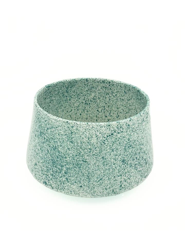 Ensaladera trapezoidal manchas verdes (Ø20cm, H12,5cm) para venta al por mayor de Marobali