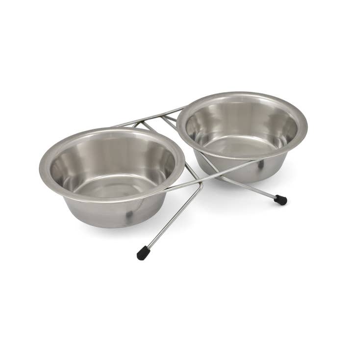 Stainless Steel Dog Feeder Set for wholesale by Nayeco