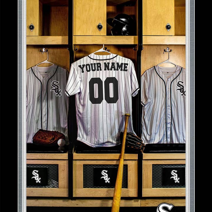 Chicago White Sox Locker Room Single Jersey 12x16 for wholesale by Fan Creations