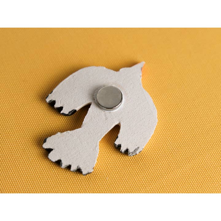Matilde Horta - Wholesale Magnet - White Bird - Handmade Ceramic Magnets5