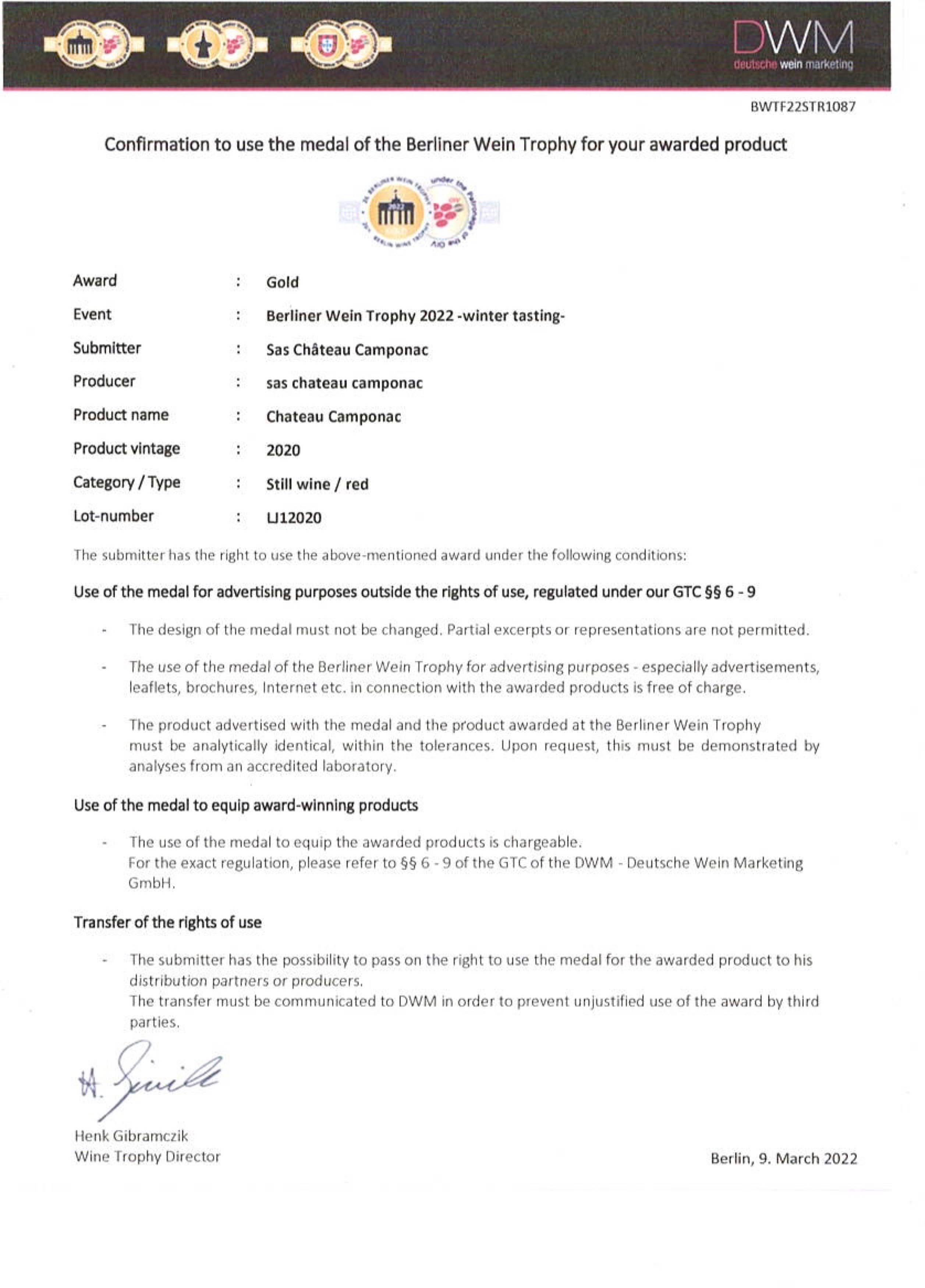 Château Camponac - Vente Vin rouge - Chateau Camponac Merlot/Cabernet Franc7