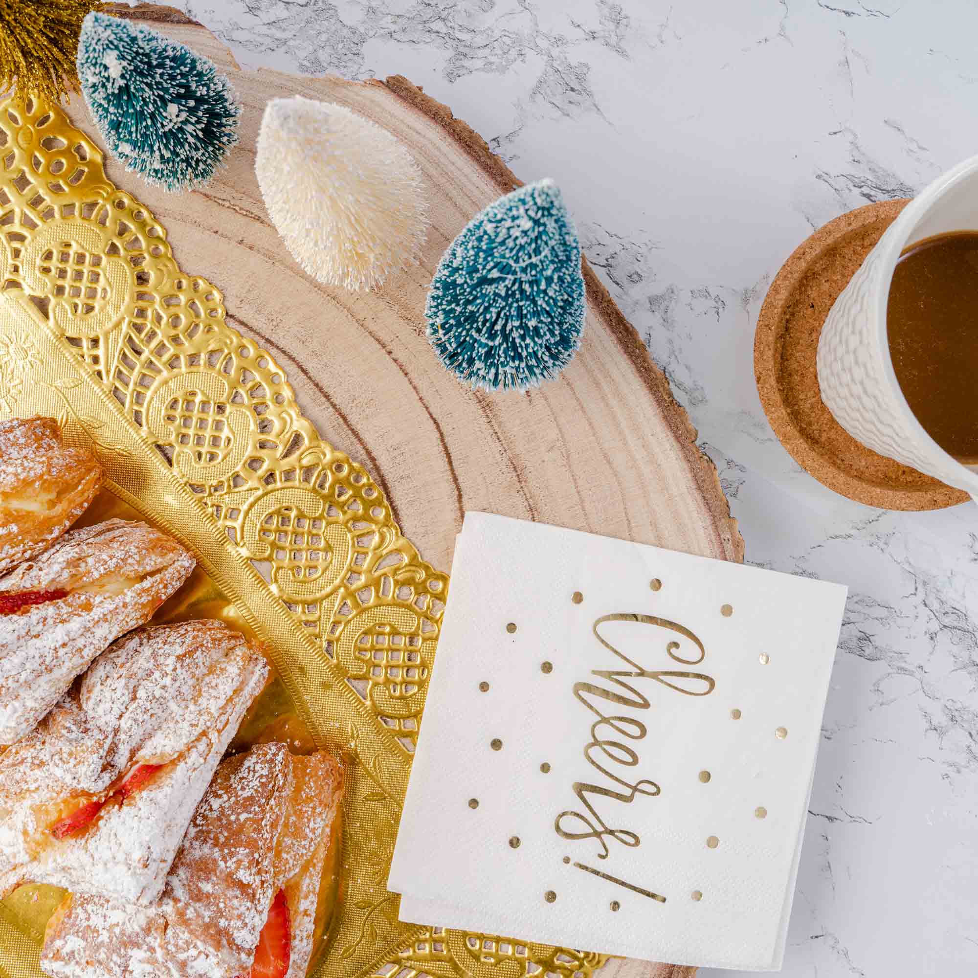 Gold Rectangle Paper Doilies 15½" L x 11¾" W - Set of 100-Gold for wholesale on Faire6