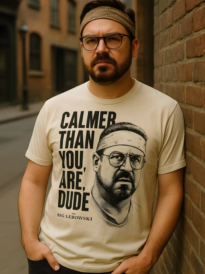 Official Store - Wholesale T-shirt met print - Heren - Big Lebowski - Rustiger Dan Jij Heren T-shirt2