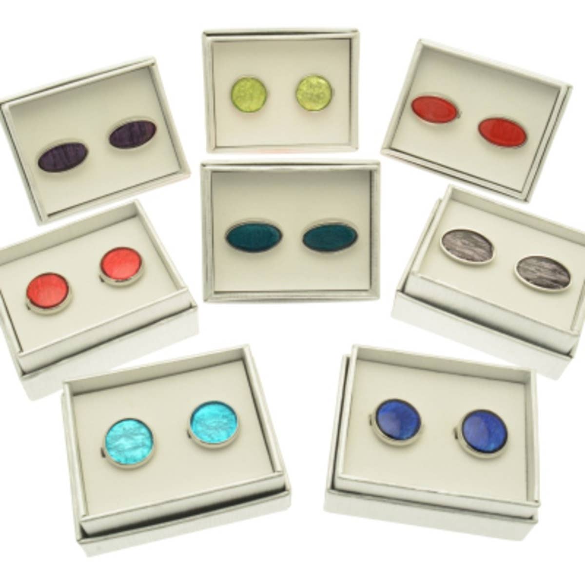 Miss Milly Limited – wholesale Cufflinks – Blue Round Cufflinks1