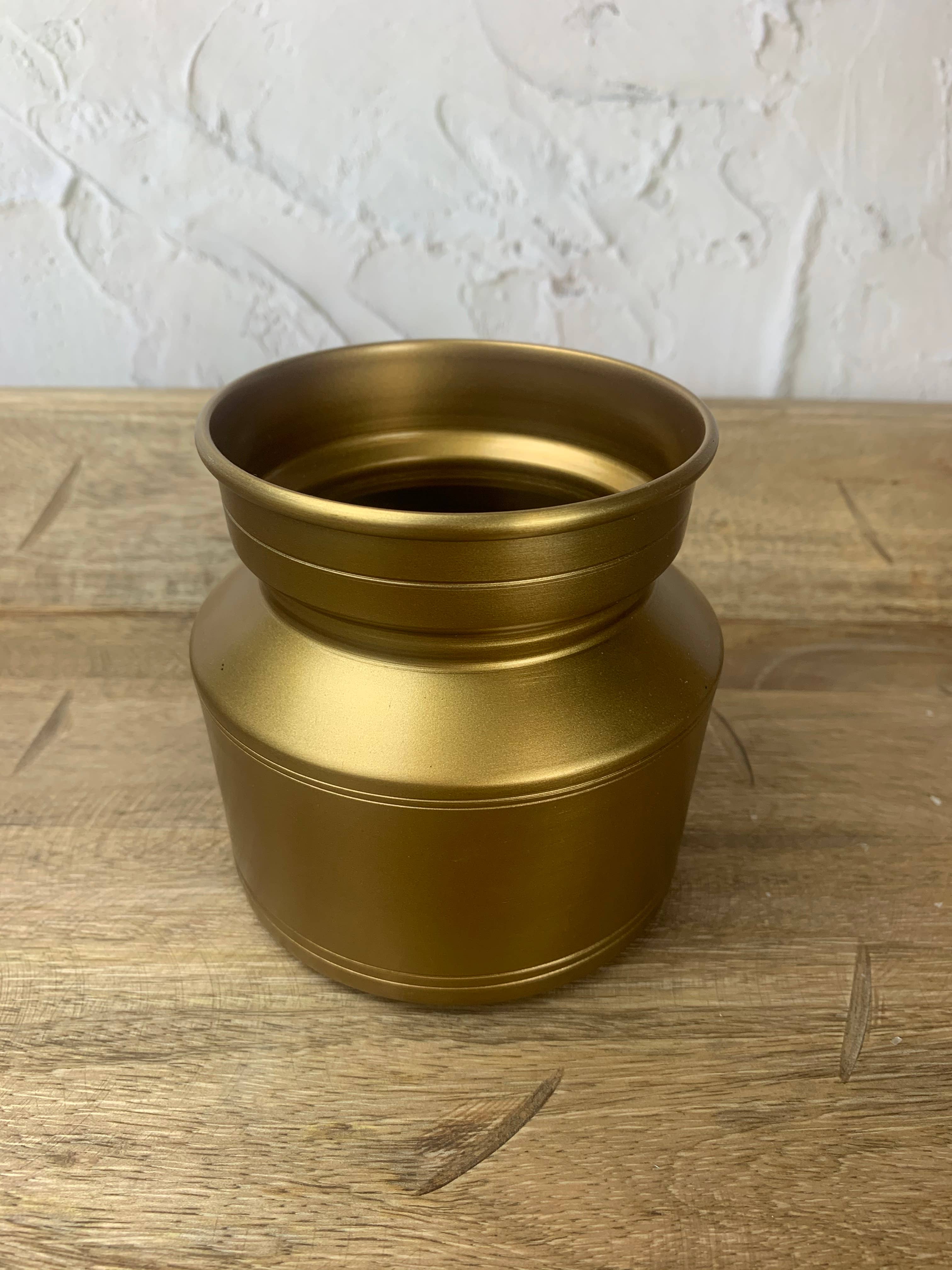 Made Market Co. - Vendita all'ingrosso Vasi - Porta piante a vaso oblunga in ottone Brass Lota8