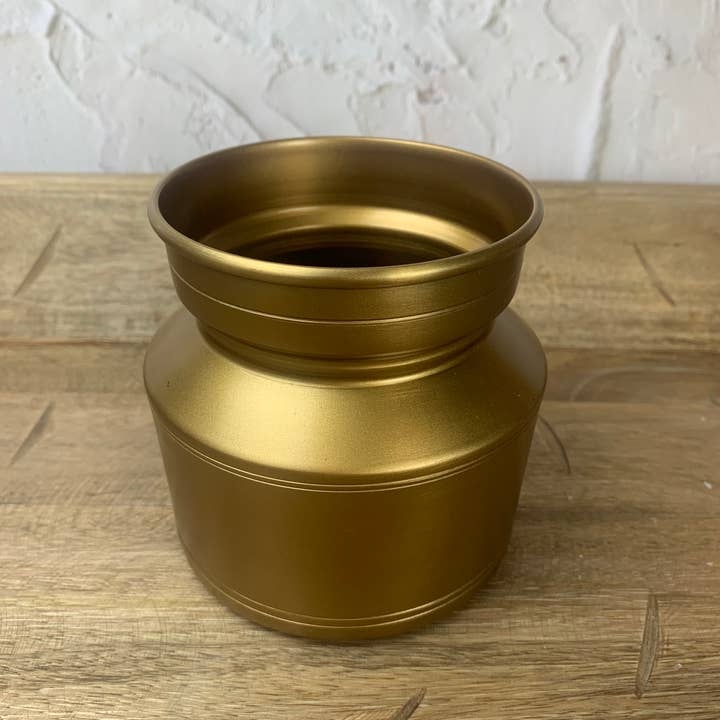 Made Market Co. - Vendita all'ingrosso Vasi - Porta piante a vaso oblunga in ottone Brass Lota8