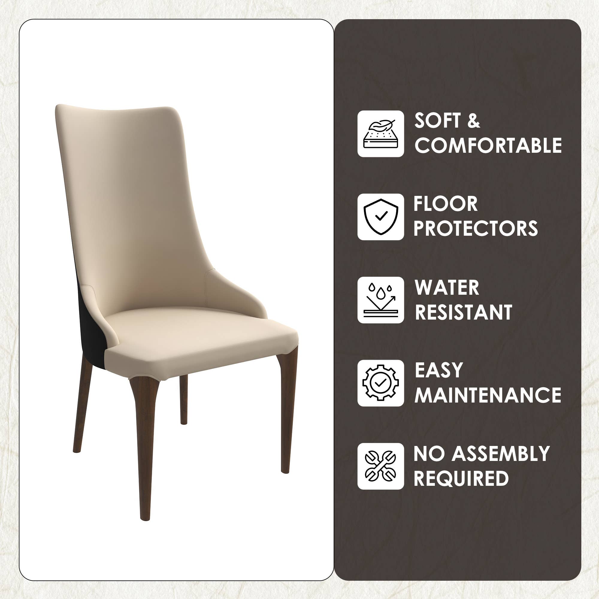 LeisureMod - Wholesale Chair - Elm Modern Leather Dining Chair for Home Kitchen Dining Room2