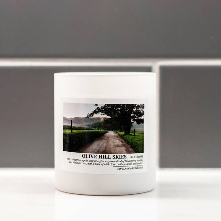 THE RILEY/LAND COLLECTION – wholesale Jar/filled candle – OLIVE HILL SKIES CANDLE1