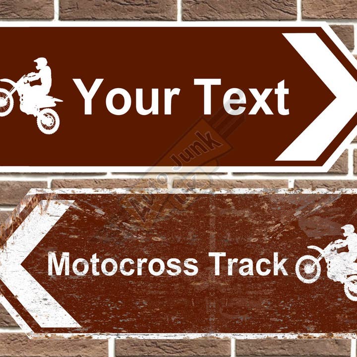 Personlig Motocross Riktad Pils Vägskylt för wholesale av Auto Junk UK Ltd
