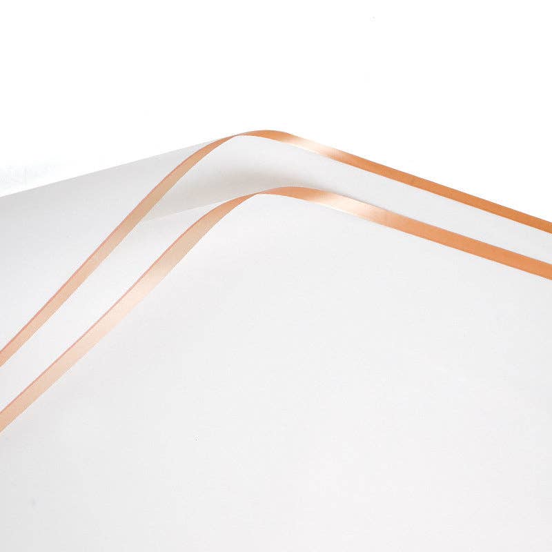 Elegant Design Supply – wholesale Flat wrap – Gold Edge Waterproof Flower Wrapping Paper (20 sheets-bag)32