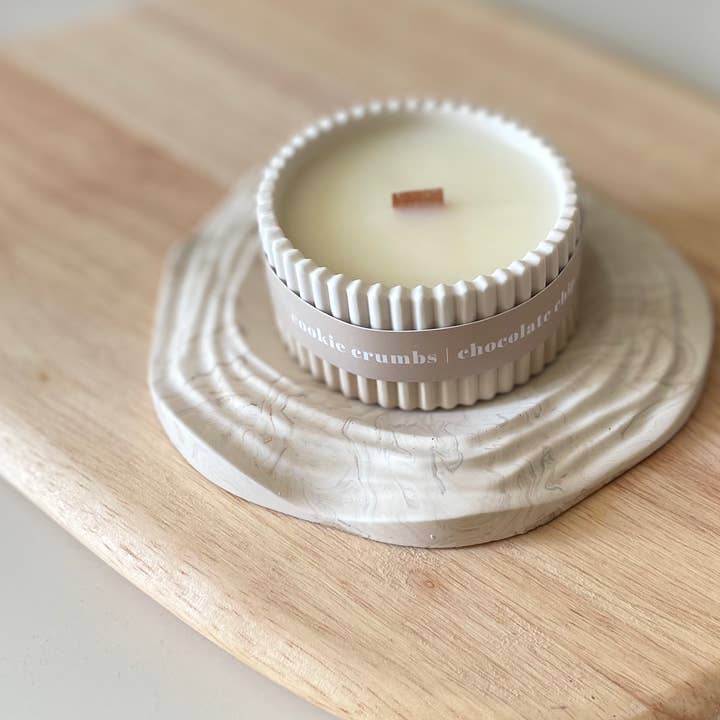 The Wax Leaf Candle Co - Wholesale Jar/Filled Candle - Cookie Crumbs Stoneware Soy Wax Candle / Scandi Inspired6