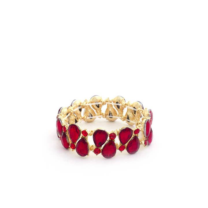 CC Wholesale Clothing - Wholesale Bangle Bracelet - Teardrop Rhinestone Stretch Bracelet7