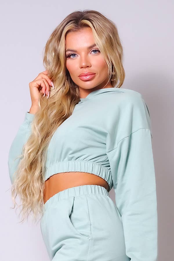 CEFIAN FASHION - Wholesale Hoodie - Women's - LAILA CROPPED FRENCH TERRY HOODIE11