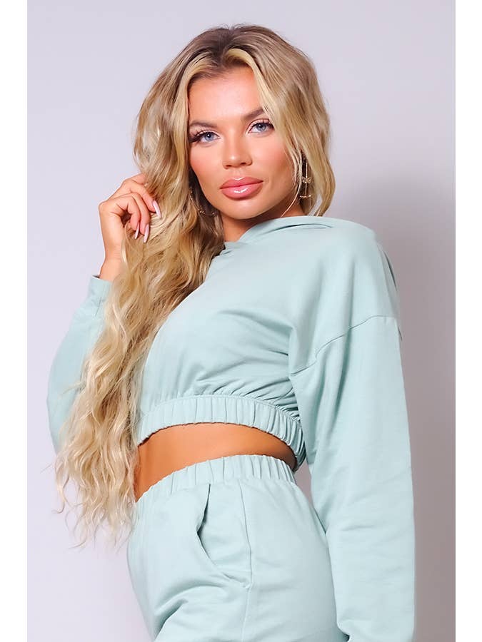 CEFIAN FASHION - Wholesale Hoodie - Women's - LAILA CROPPED FRENCH TERRY HOODIE11