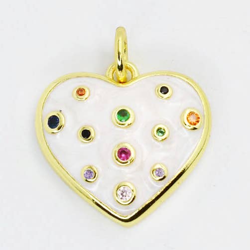 Ciondolo a forma di cuore con puntini per la vendita all'ingrosso da parte di Treasure Jewels Inc.