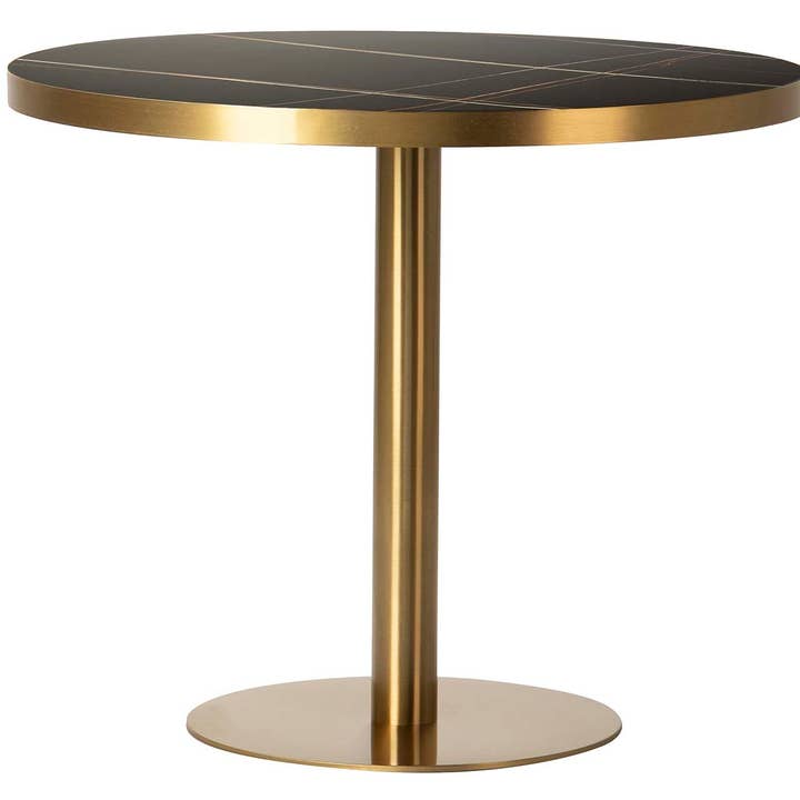 Table de salle à manger inox. Pierre Lodi 90 x 90 x 75 cm pour la vente par Ethan Chloe - GARPE GROUP - GARCIA PÉREZ Y CÍA S.L.