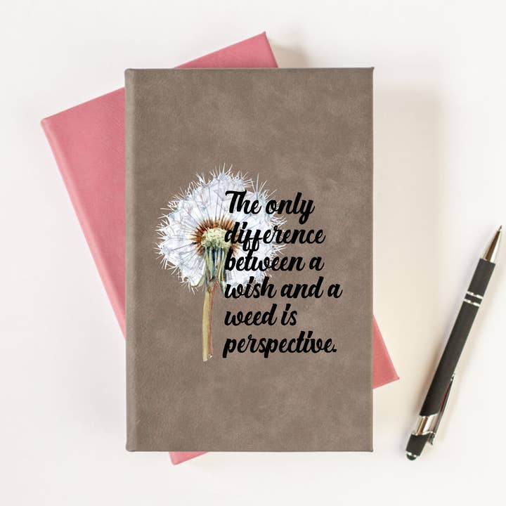 The Only Difference Between a Wish and a Weed Journal for wholesale by Fuzzy Loon Designs